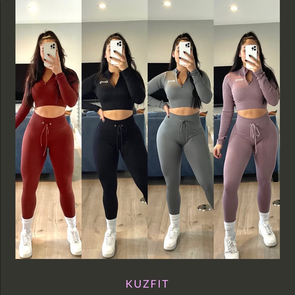 Kuz fit purple matching set small